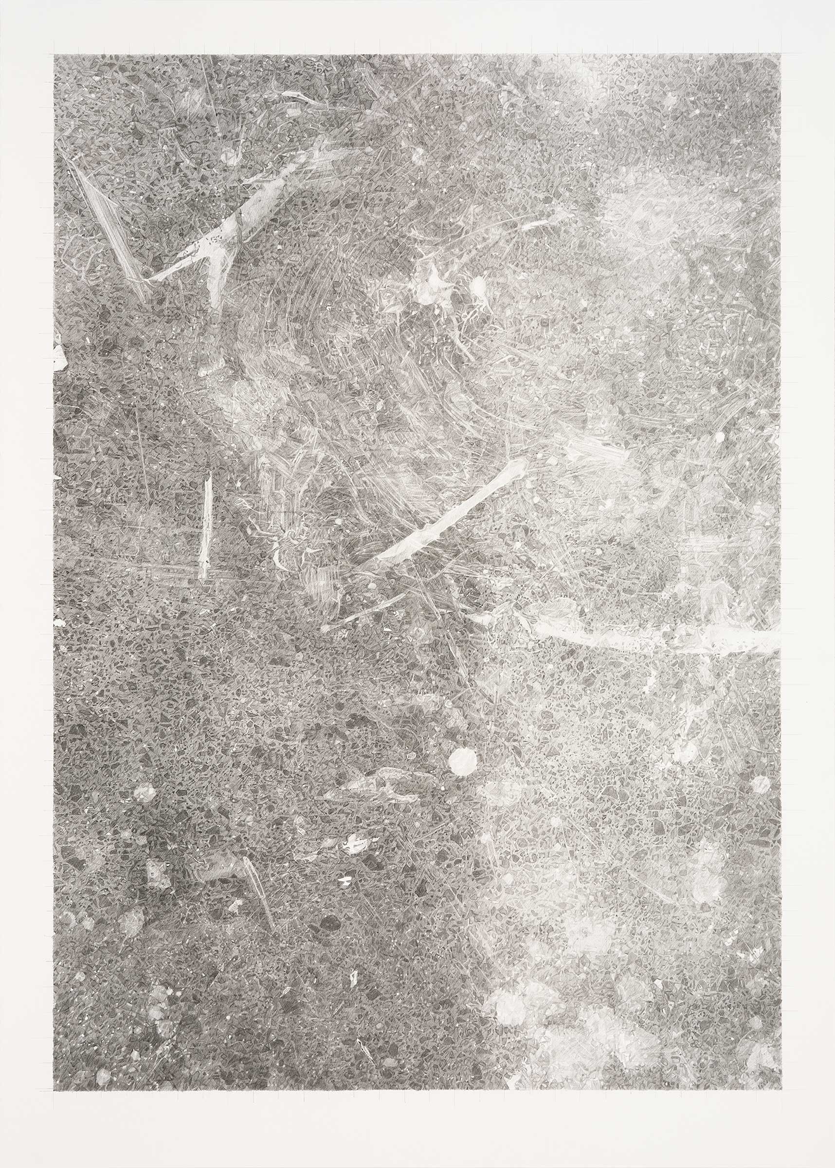 Concrete Floor 1, 2024, graphite on Bristol Board, 65 x 46.5cm