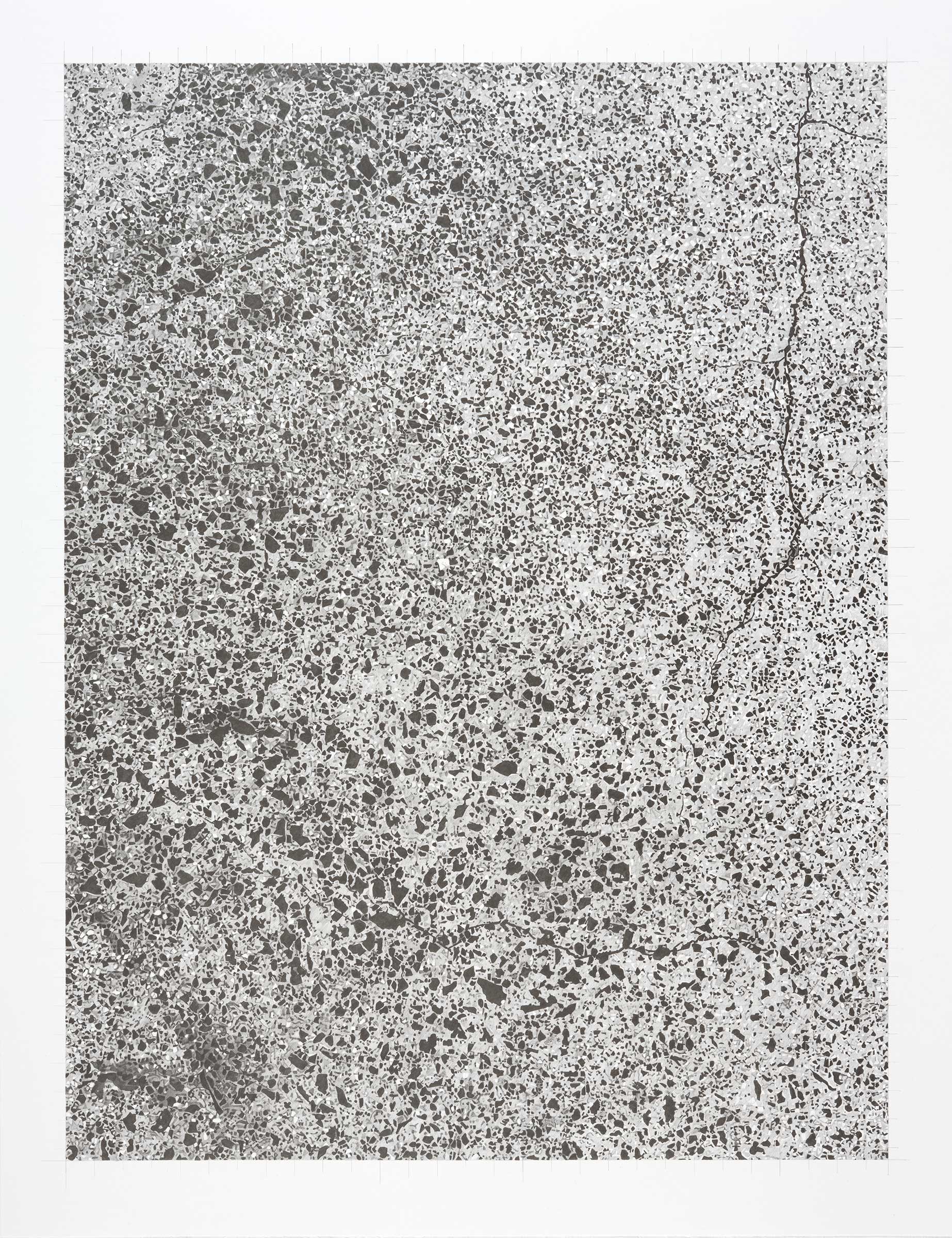 Concrete 2, 2021, graphite on Bristol board, 57.5 x 43cm. Photo: Sam Hartnett