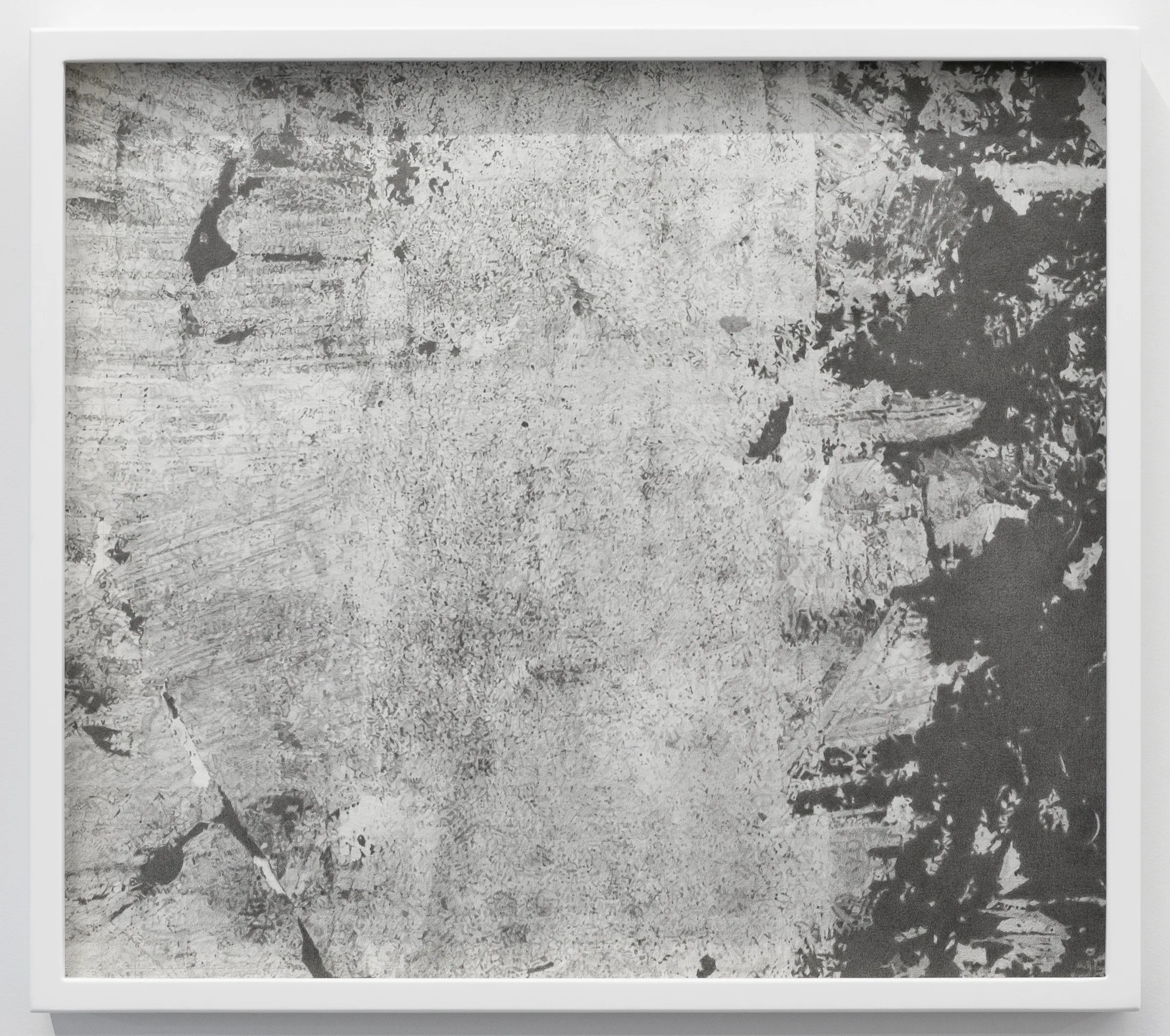  Paint and Concrete, 2018, graphite on Bristol board, 45.5 x 51cm 