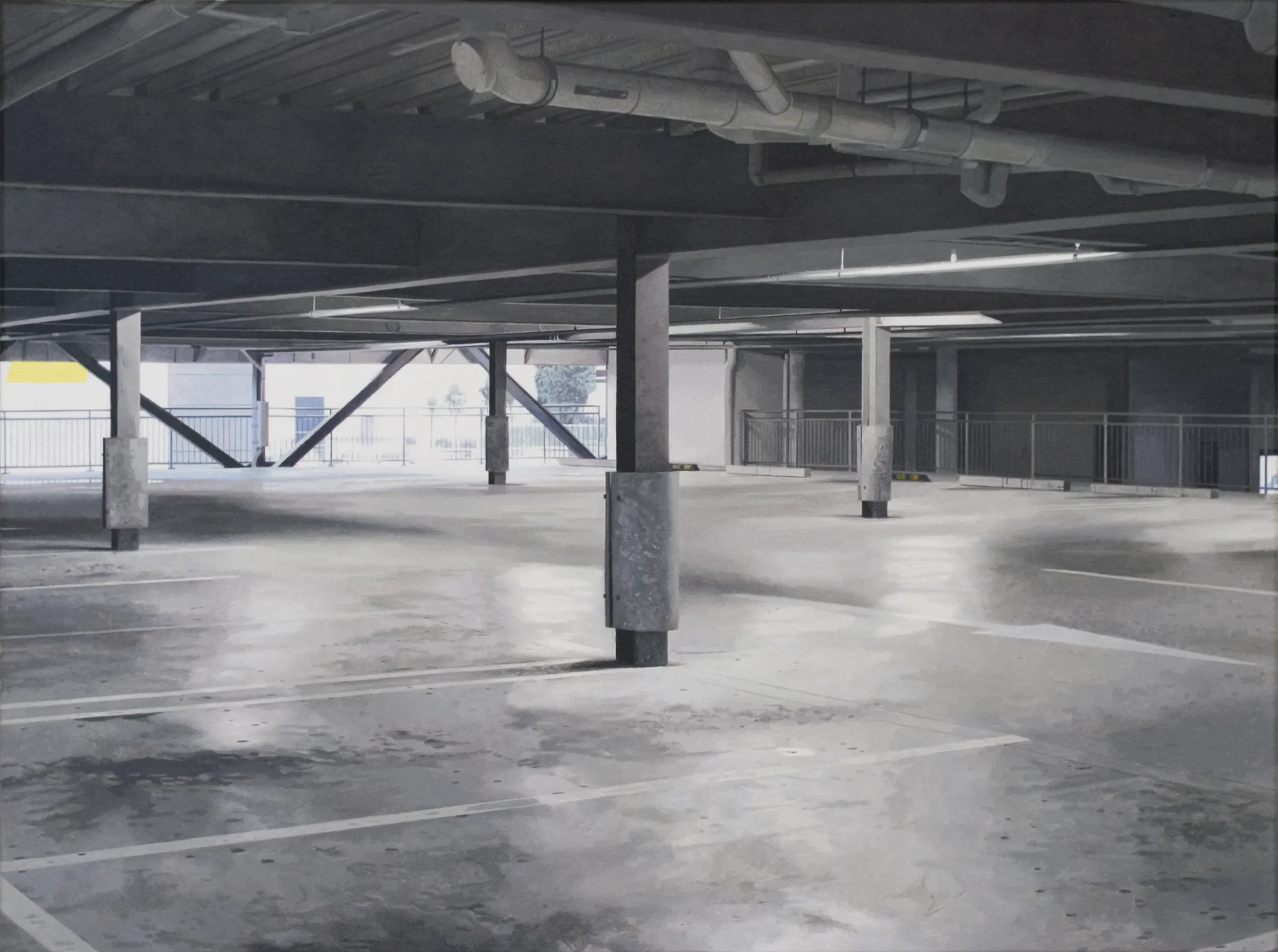  Parking Building 3, 2013, acrylic on linen, 63 x 84cm 