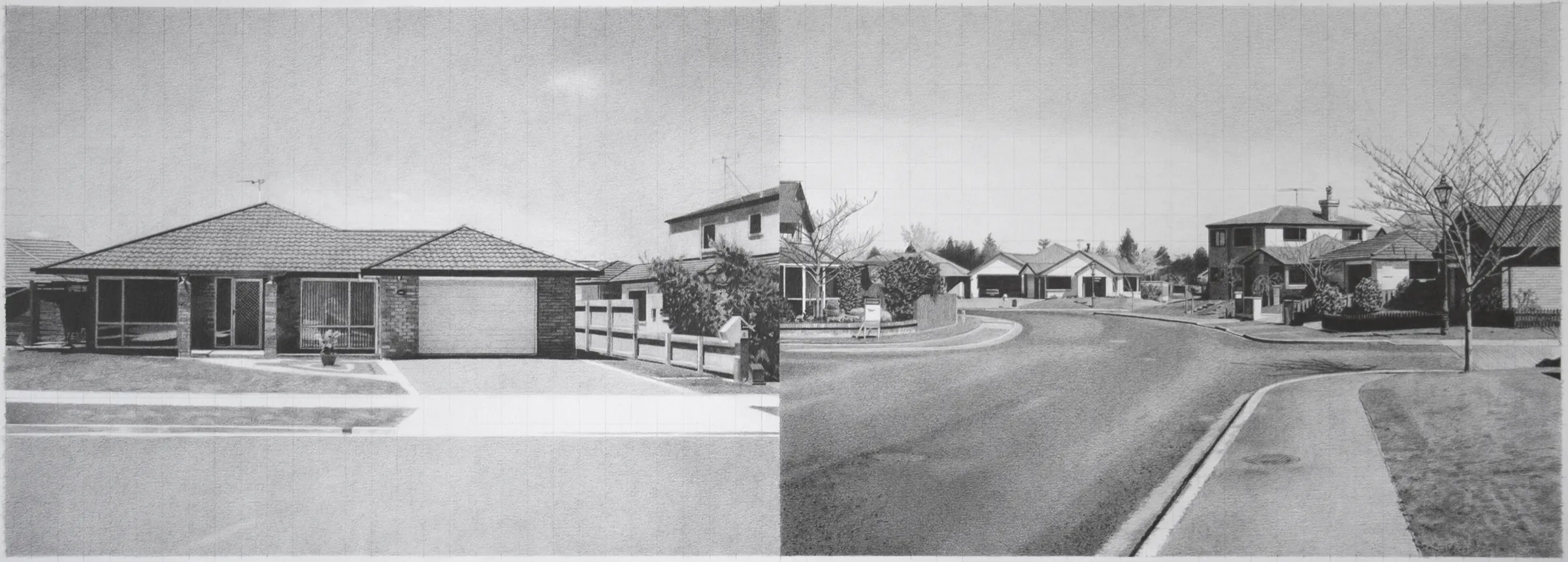  Sunny Days in Hamilton and Mosgiel, 2005, graphite on paper, 21 x 59.2cm 