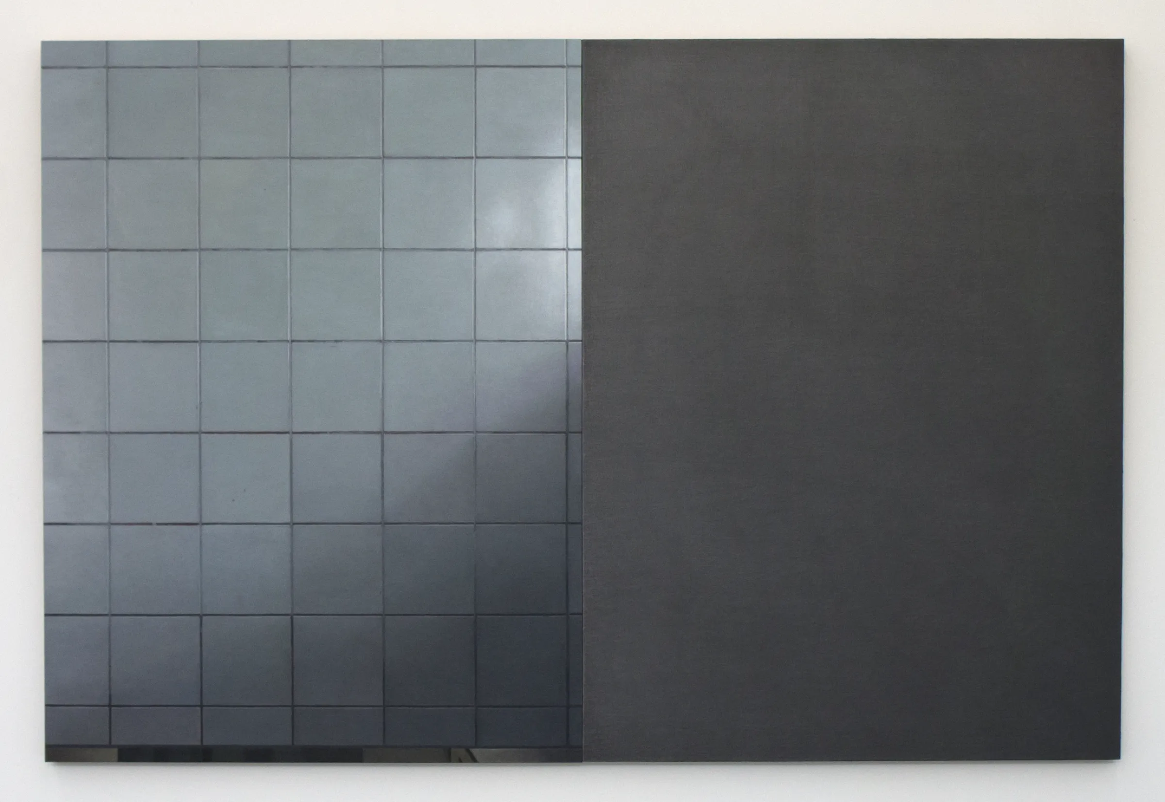 Tiles, 2018, acrylic on aluminium, two parts, 69.5 x 104cm 
