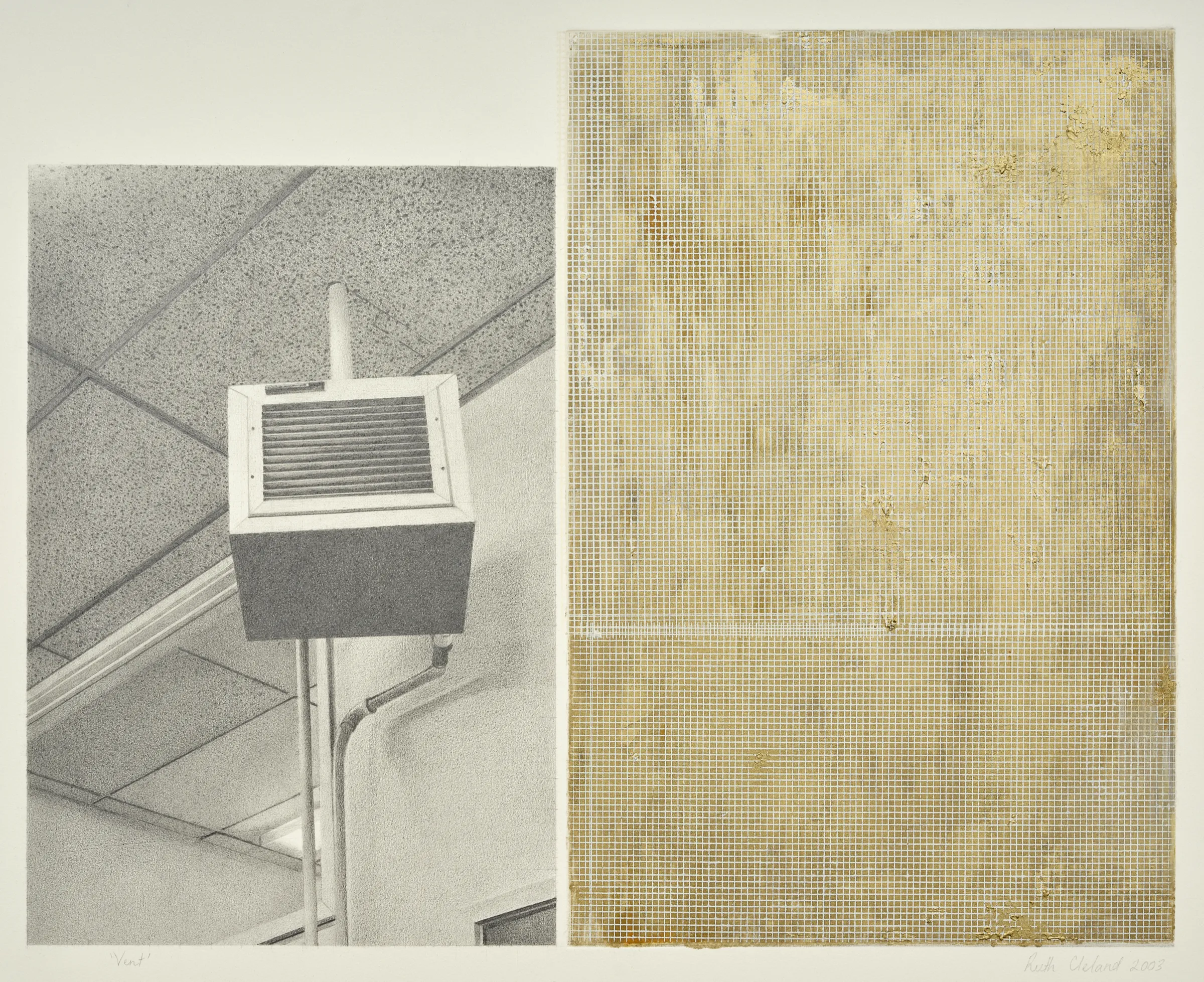  Vent, 2003, graphite, monotype & screenprint on paper, 36 x 48cm 