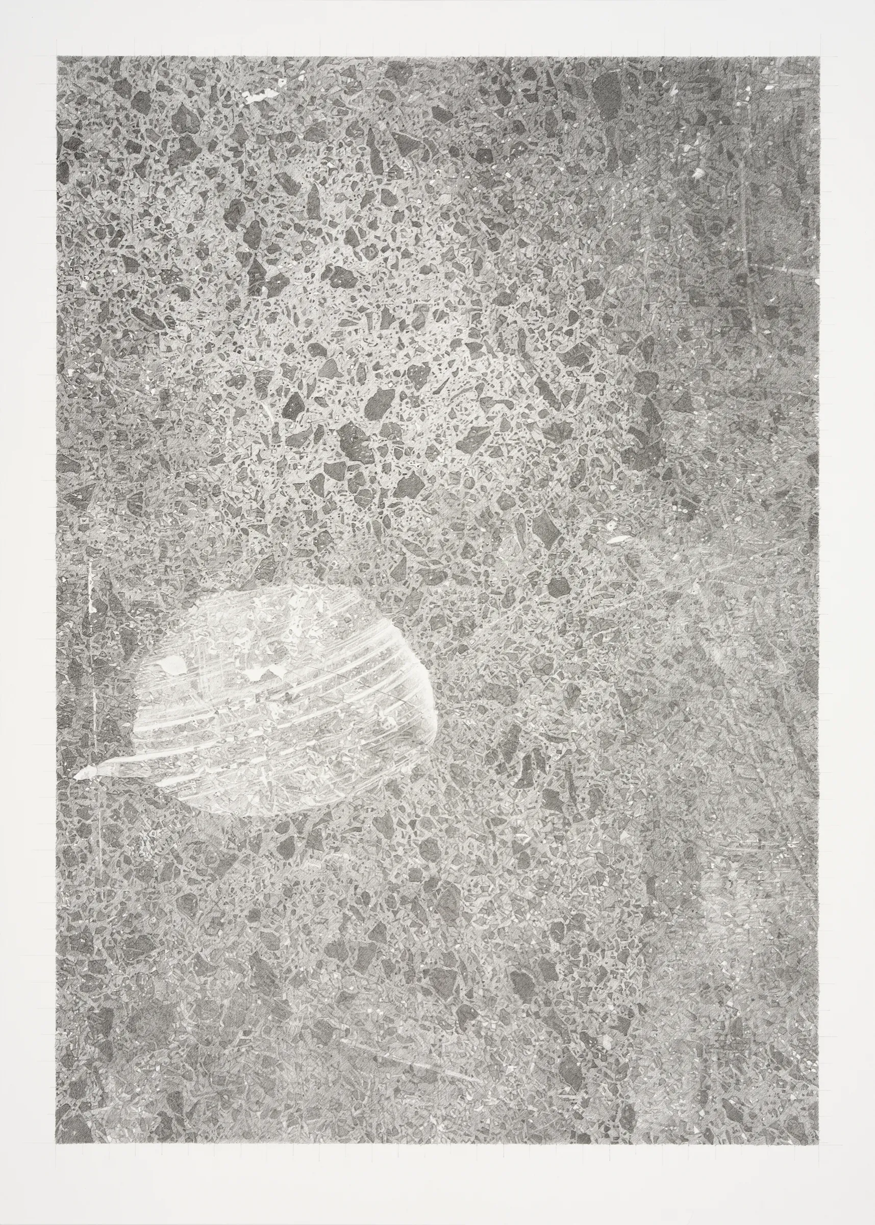  Concrete Floor 2, 2024, graphite on Bristol board, 60 x 46.5cm 
