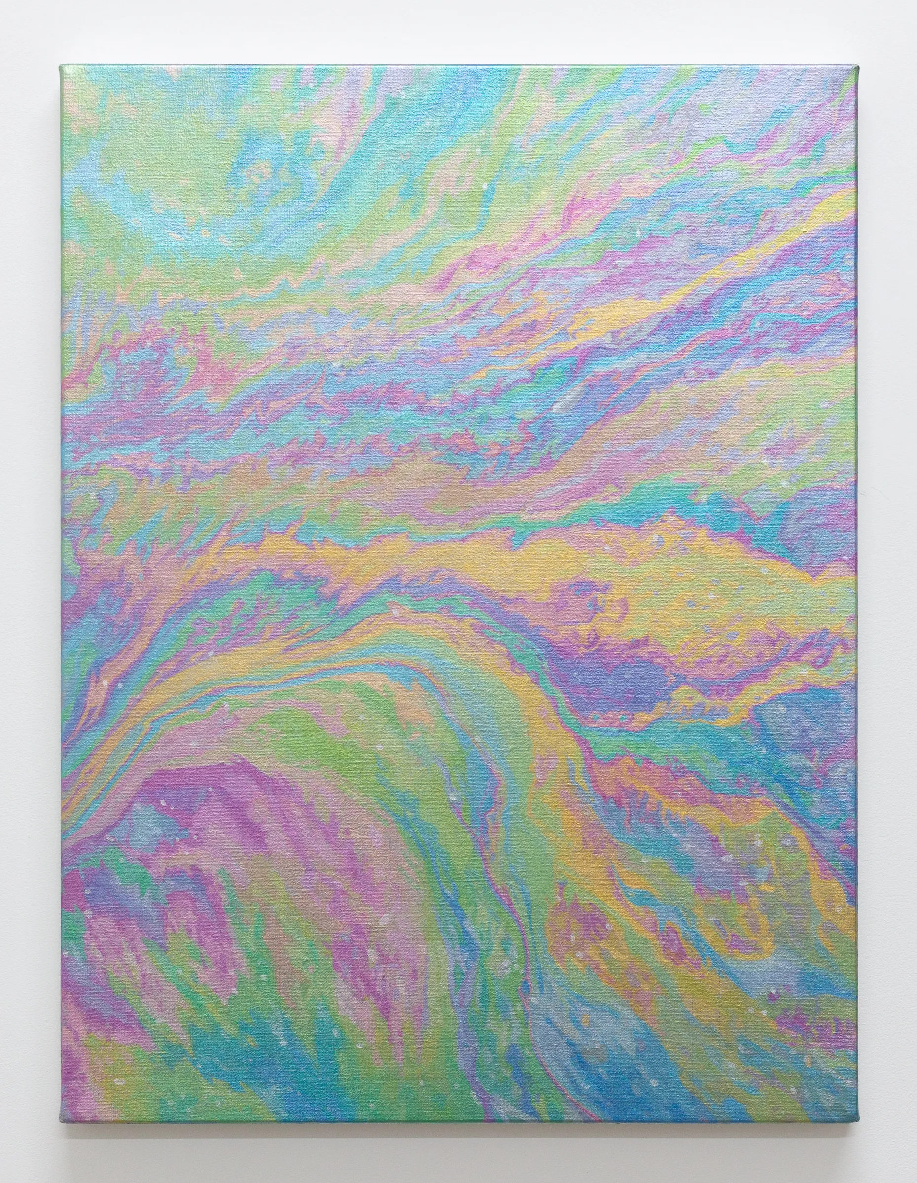  Oil Slick 4, 2022, acrylic on linen, 50 x 37.5cm 