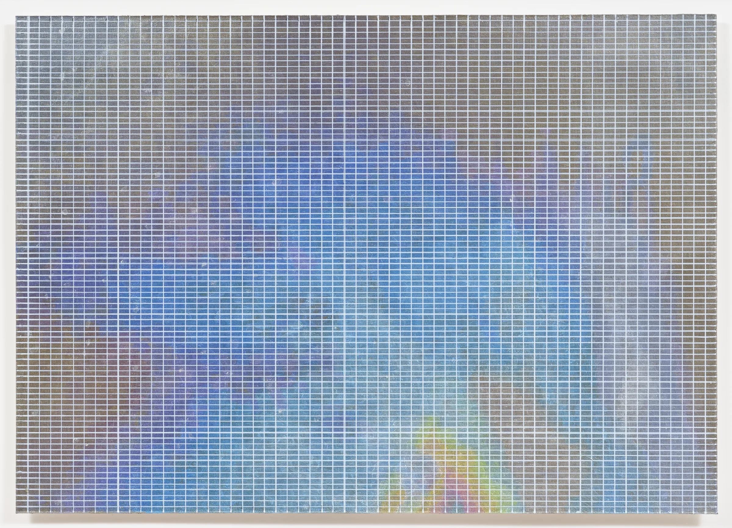  Oil Slick with Grid 2, 2020, acrylic on Bristol board, 22 x 31cm 