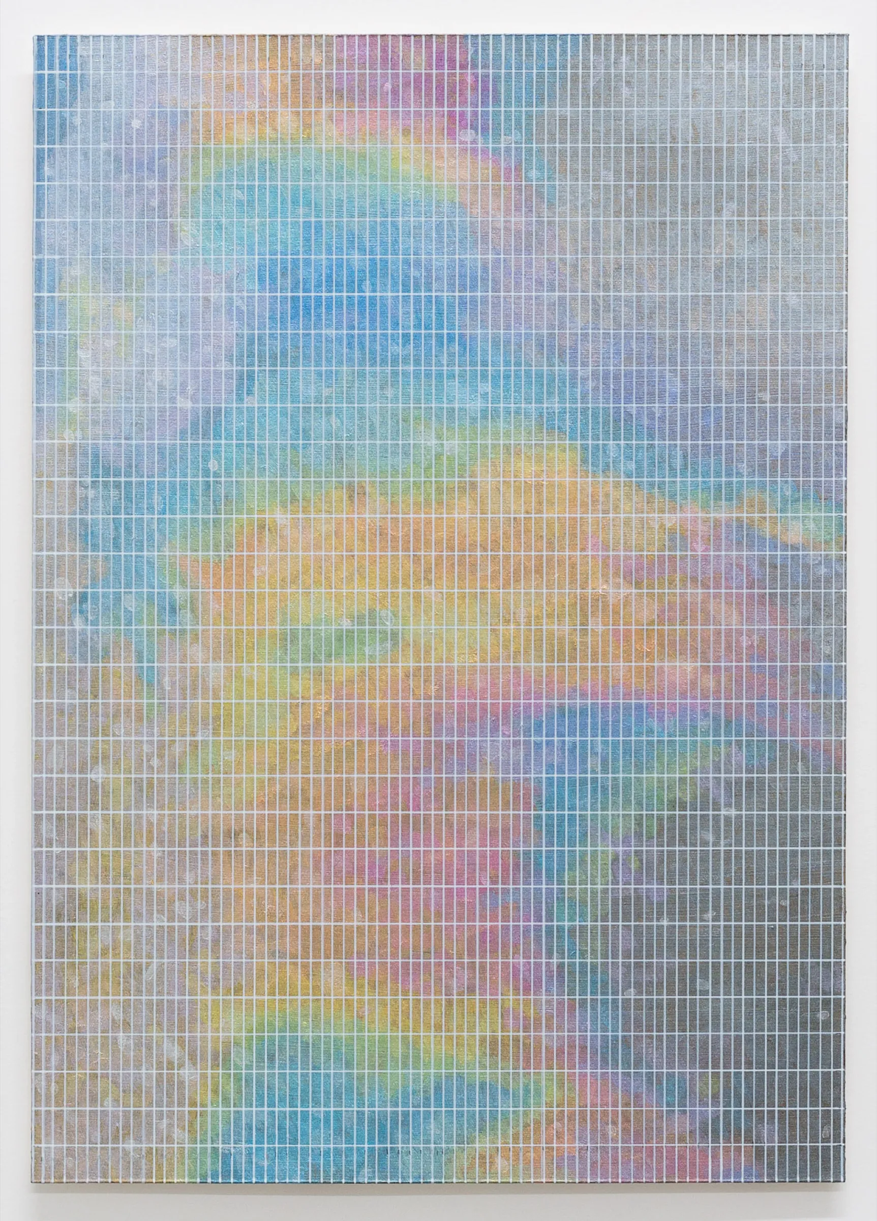  Oil Slick with Grid 3, 2020, acrylic on Bristol board, 31 x 22cm 