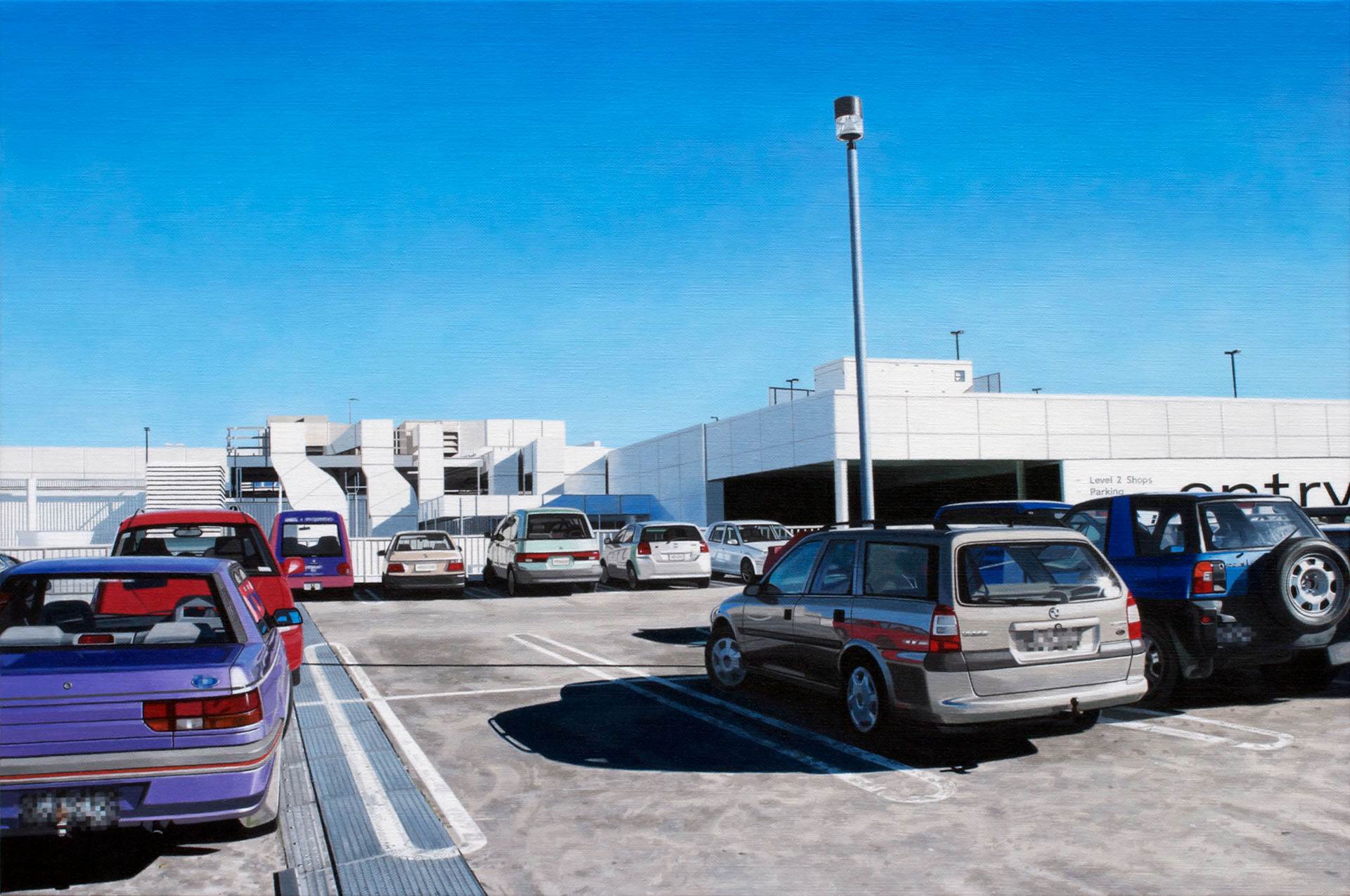  Car Park, 2008, acrylic on linen, 560 x 835mm, Team McMillan BMW Art Award 2010, private collection 