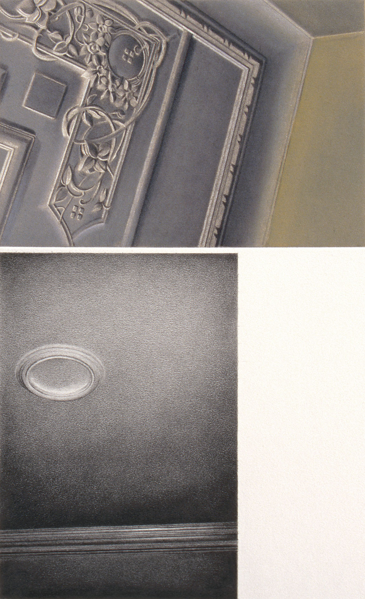  Cloud, 2003, burnished aquatint, pastel, carbon & graphite, 350 x 200mm, private collection 