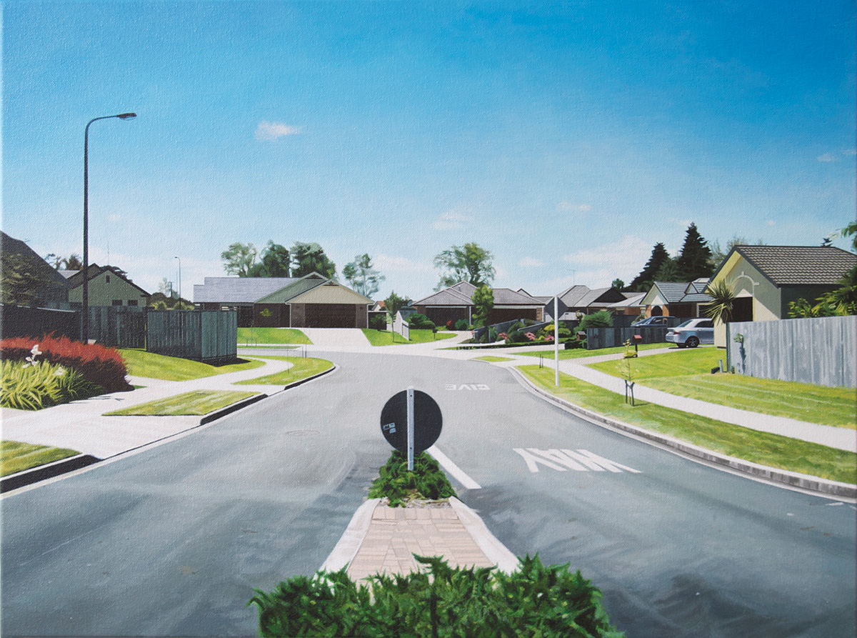  Sunny Days in Hamilton, 2005, acrylic on canvas, 450 x 600mm, private collection 